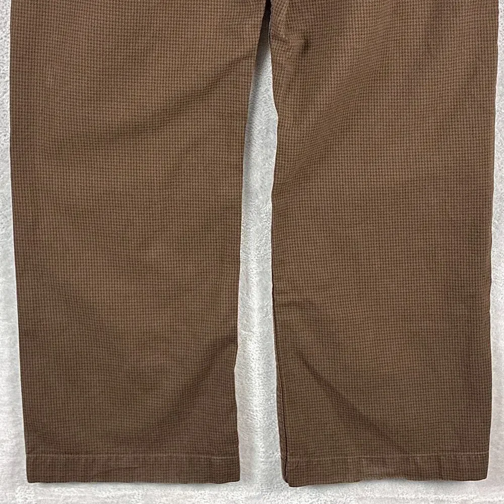 VTG Gap Pants Mens 36x34 (36x32) Brown Houndstooth Boot Fit Baggy Preppy Y2K